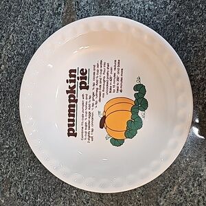 Vintage Pumpkin Pie Plate